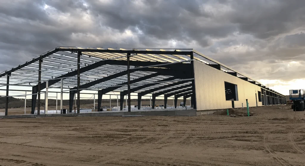 Construction site from above in progress - alfayha factory | Moduline consultancy