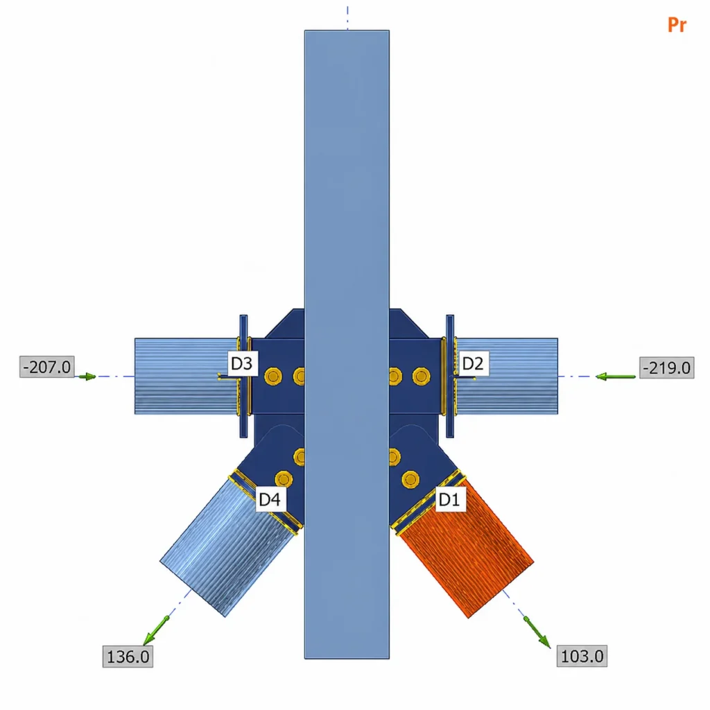 Accurate steel connection detailing and fabrication drawings ready for construction by Moduline