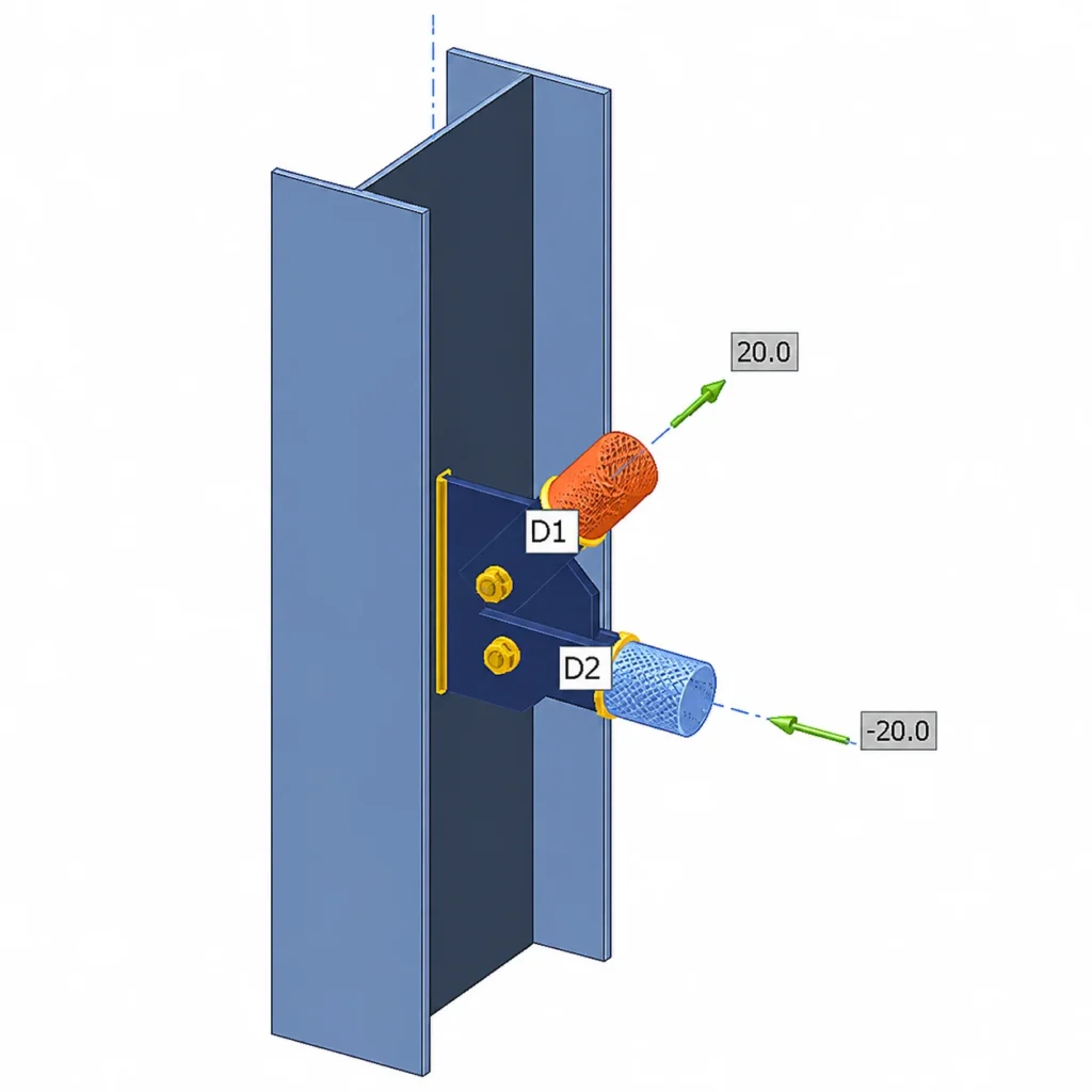 Steel column and base plate connection design for industrial warehouse by Moduline