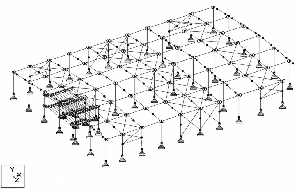 Advanced steel structural analysis and section optimization for Al Fayha industrial facility by Moduline Engineering Consultancy
