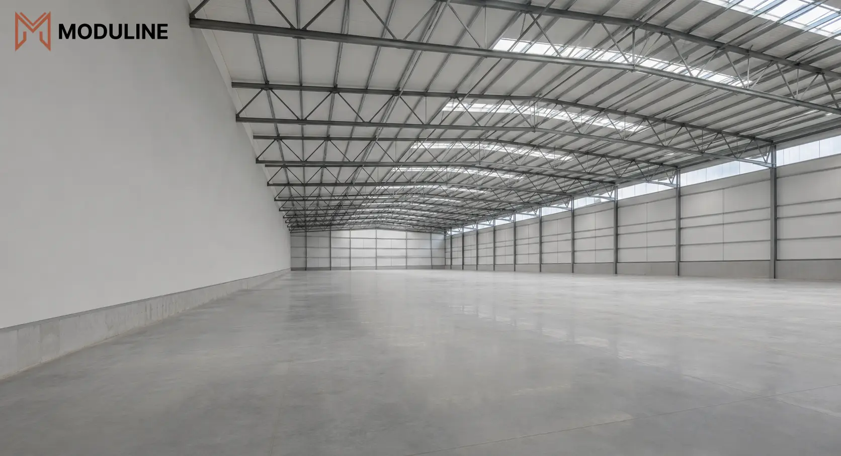 Airy column-free warehouse interior