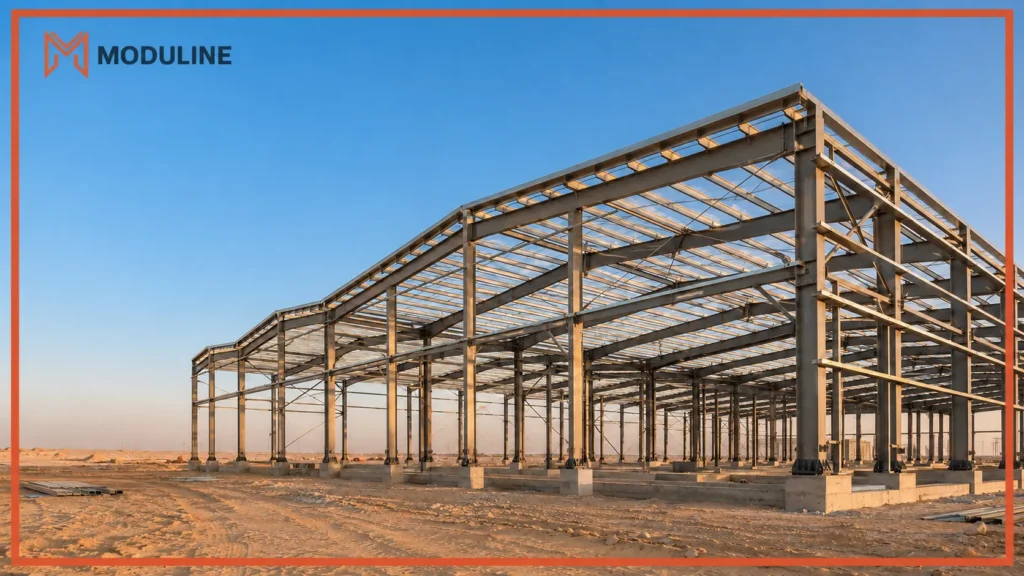 Dubai Steel Warehouse Under Construction