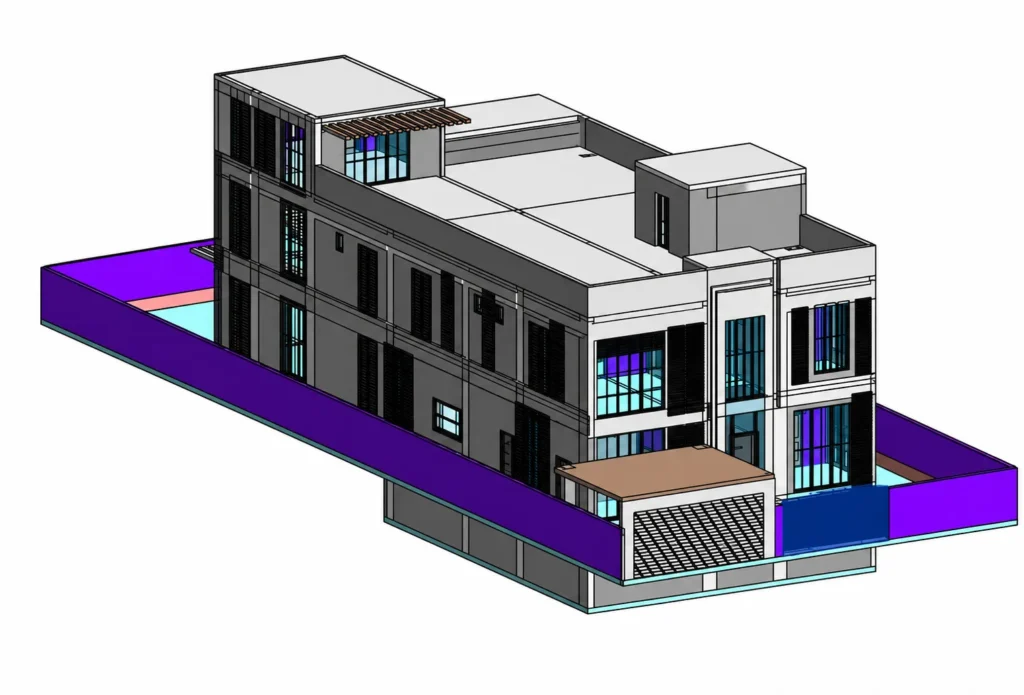 architectural CAD model view Moduline - Moduline Engineering Consultancy