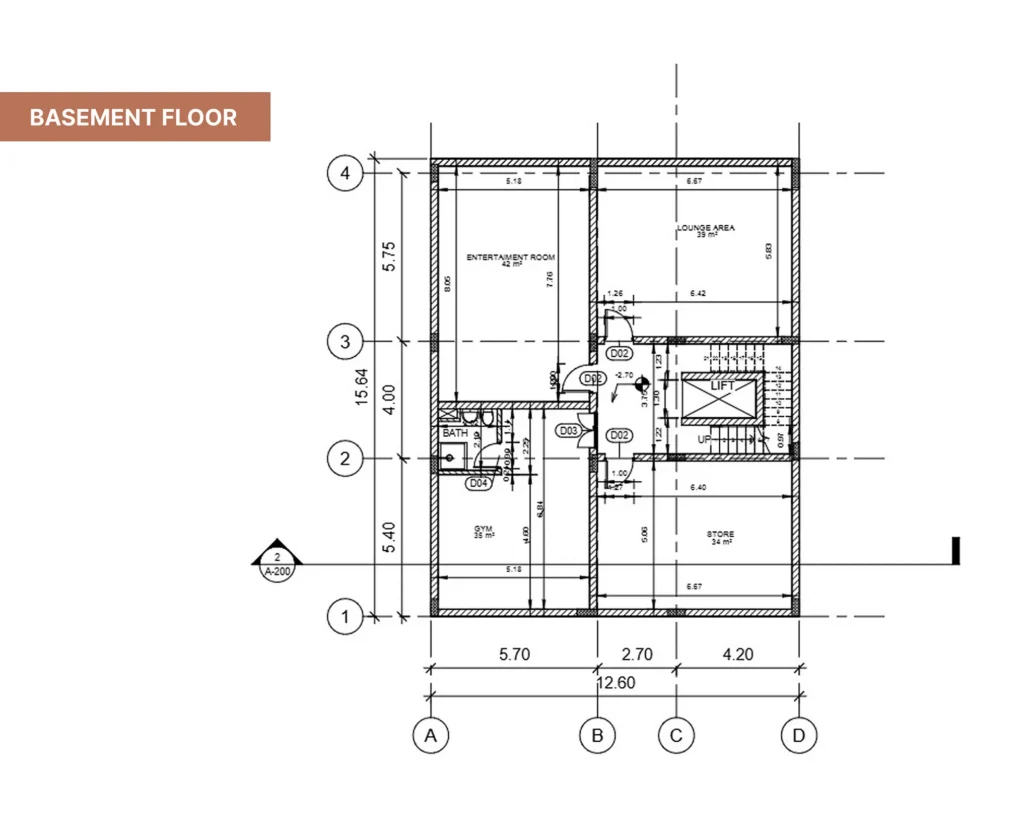 basement floor plan - Moduline Engineering Consultancy