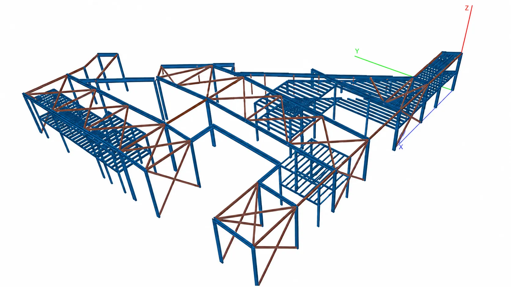 detailed 3d steel frame wireframe - Moduline Engineering Consultancy