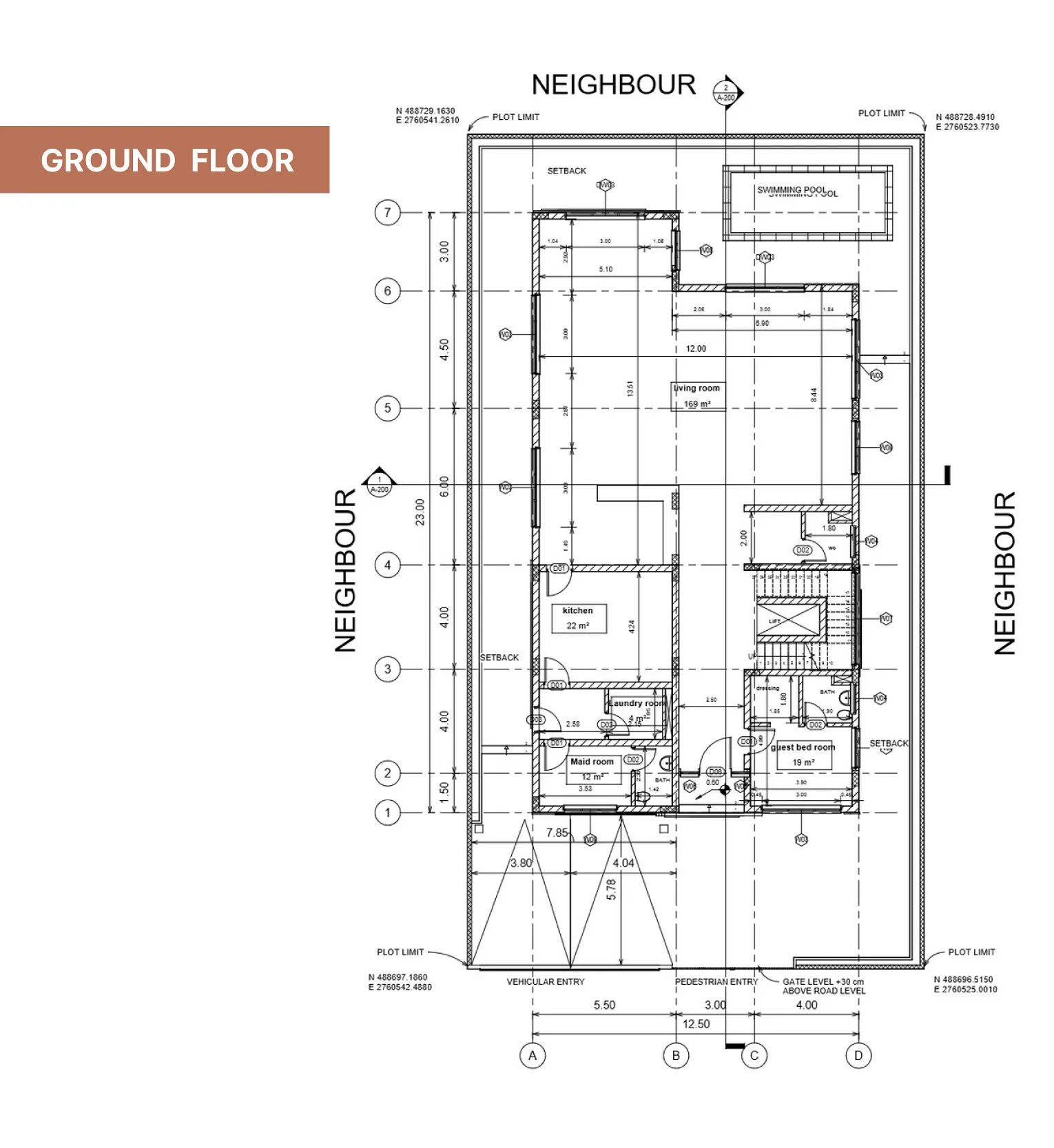 residential villa ground floor plan - Moduline Engineering Consultancy