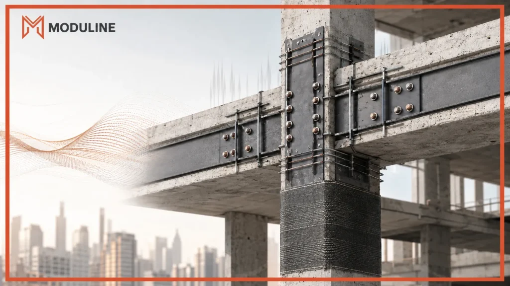 seismic retrofit beam column joint test setup - Moduline Engineering Consultancy