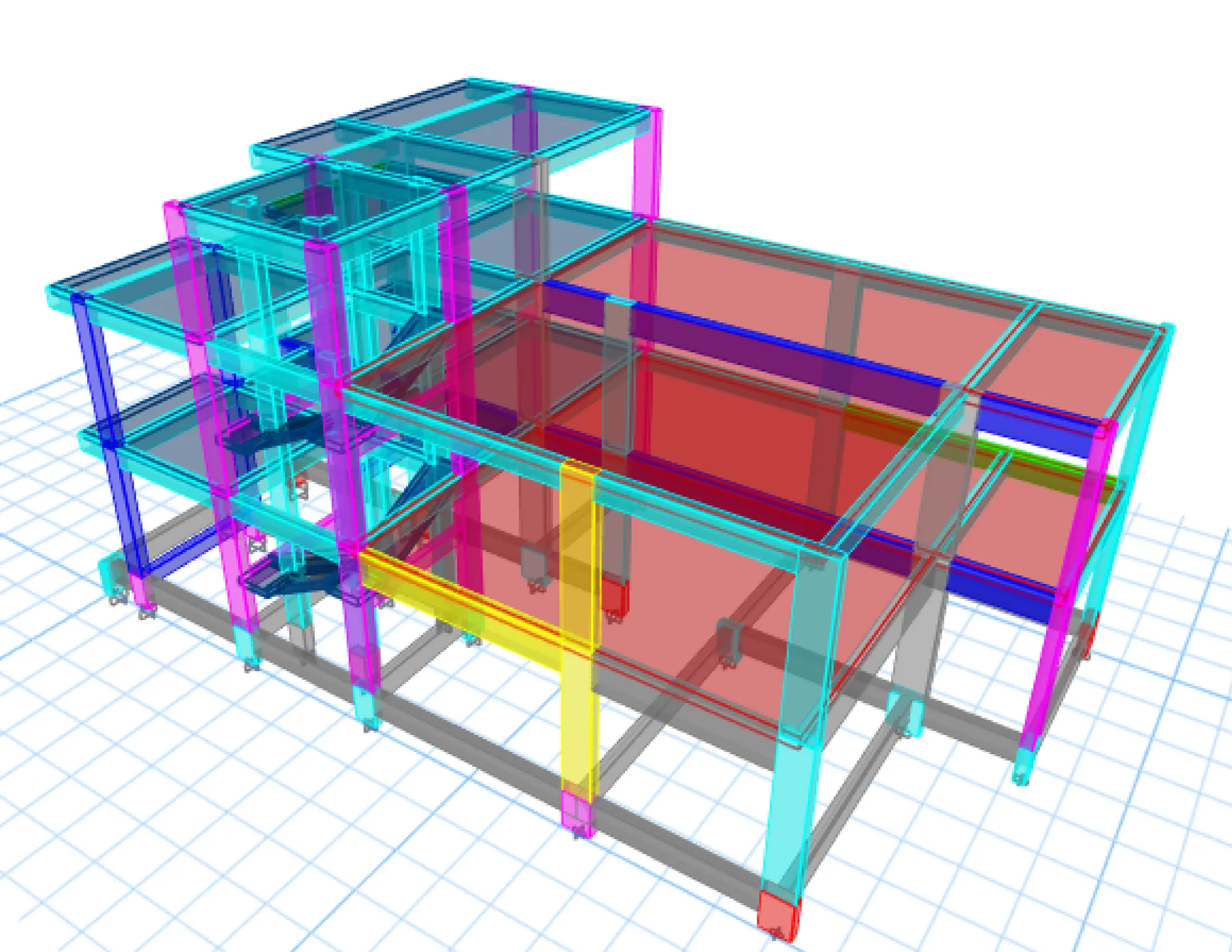 structural model 3d perspective 02 - Moduline Engineering Consultancy