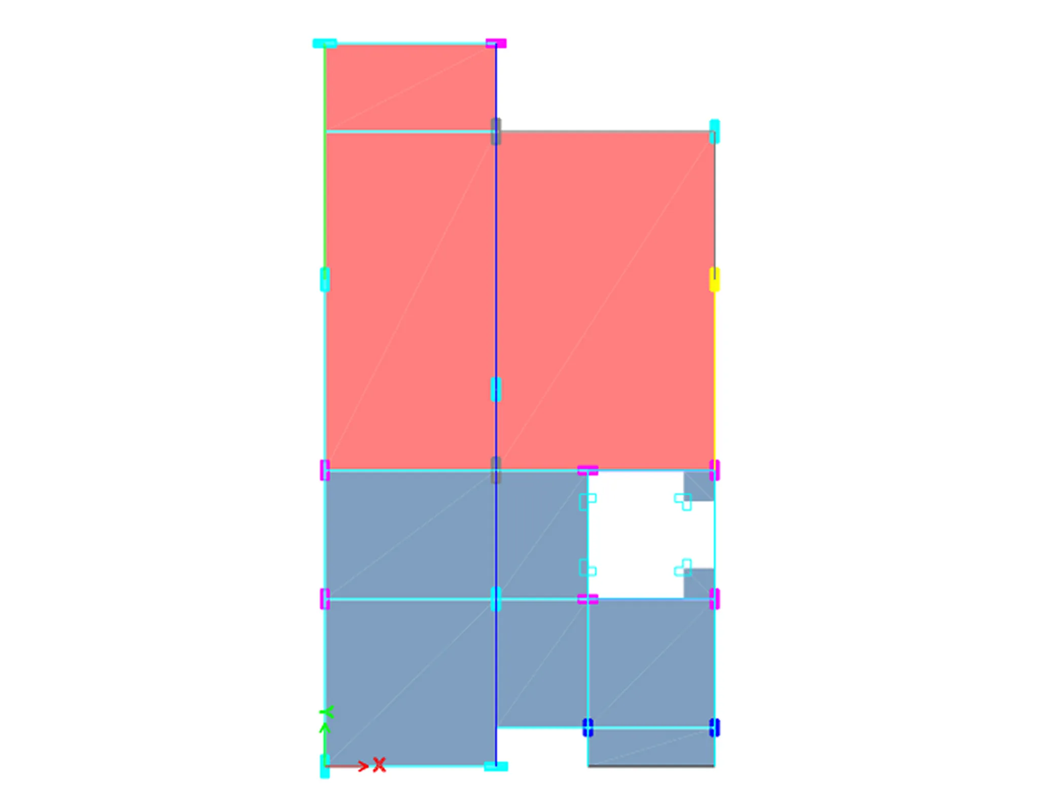 structural model elevation view 1 - Moduline Engineering Consultancy