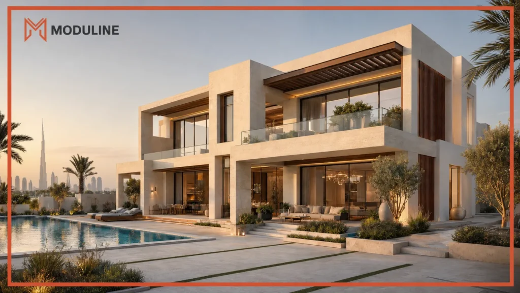 Modern villa design process in Dubai by Moduline Engineering Consultancy